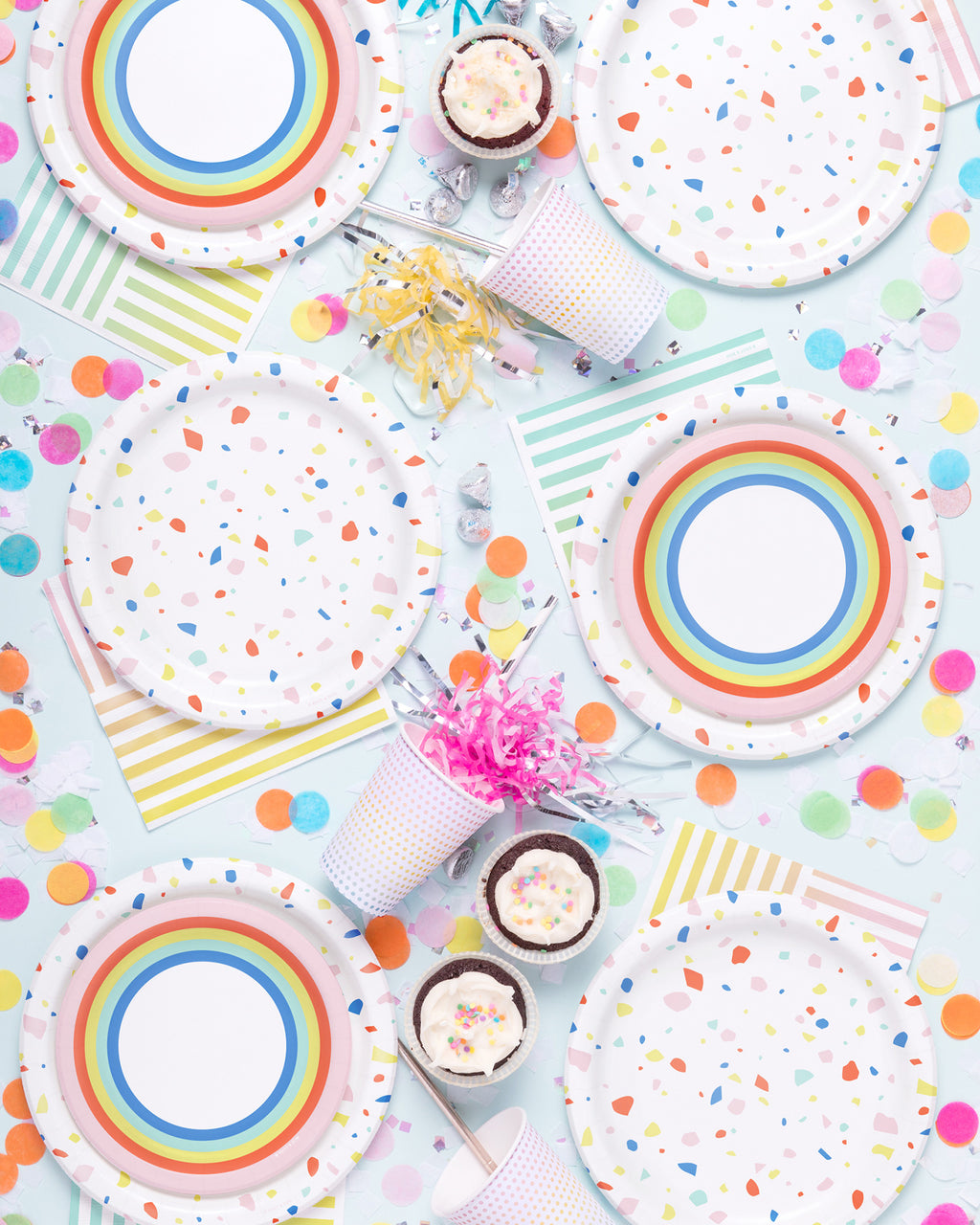 Double Rainbow Party Plate